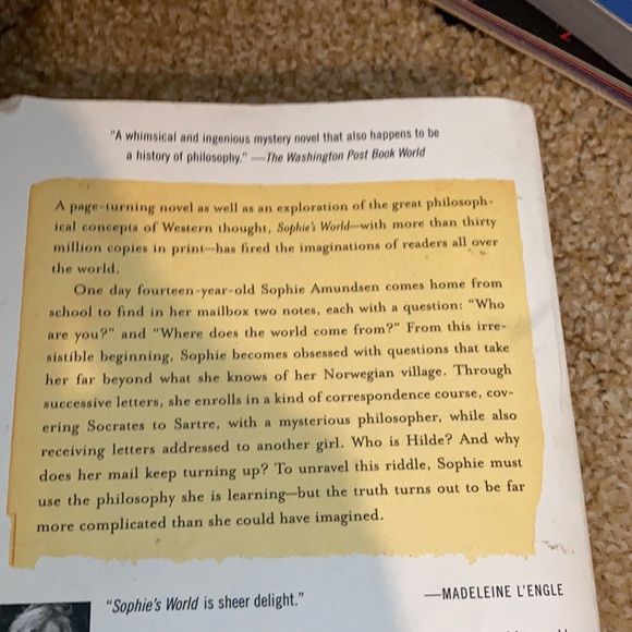 “Sophie’s World” The History of Philosophy - Picture 3 of 4
